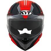 KYT R2R LED Matt Black Red Full Face Motorcycle Мотошлем