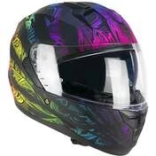 Ska-P 3MHS SPEEDER RAINBOW Full Face Motorcycle Мотошлем Black Green Red matt