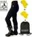 MotoGirl Ribbed Knee Leggings Черный