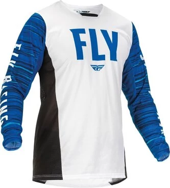 FLY Racing Kinetic Wave Jersey White Blue Белый