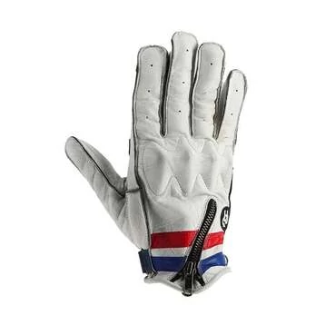 Helstons Ziper Ete Leather мотоперчатки Blue Red Белый