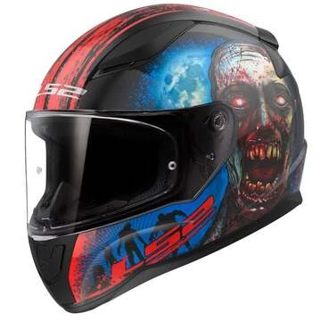 LS2 FF353 Rapid II Zombie Black Red 06 Full Face Мотошлем Black, Blue, Red