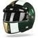 Nexx X.G100 Dragmaster Green Gold Full Face Мотошлем Белый