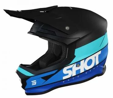 SHOT Furious Story Blue Matt Offroad Мотошлем Черный