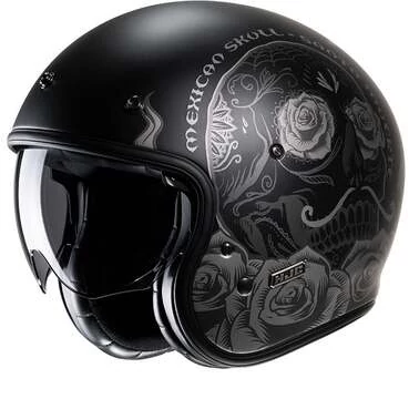 HJC V31 Desto Black Grey MC5Sf Open Face Мотошлем Черный