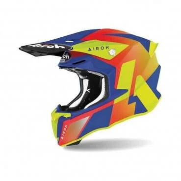 Airoh Twist 2.0 Lift Orange Blue Offroad Мотошлем Blue, Red, yellow
