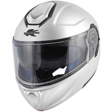 Kappa KV50 B Solid White Modular Motorcycle Мотошлем