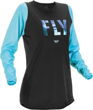 FLY Racing Women'S Lite Jersey Black Aqua Черный