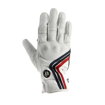 Helstons Line Ete Leather мотоперчатки White Черный