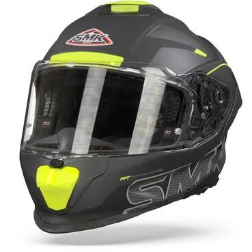 SMK Titan Firefly Black Full Face Мотошлем Black, Grey, Yellow
