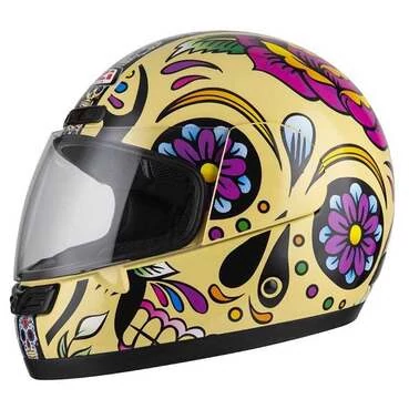 NZI Activy 3 Full Face Helmet Glossy Mexican Skulls