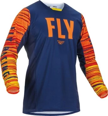 FLY Racing Kinetic Wave Jersey Navy Orange Синий