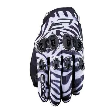 Five мотоперчатки Stunt Evo 2 Woman Zebra Черный
