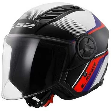 LS2 OF616 Airflow II Rush Open Face Helmet White / Blue / Red