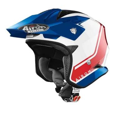 AIROH TRR S Keen Open Face Helmet Blue / Red Gloss