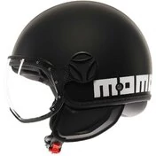 Momo Design FGTR CLASSIC Mono Jet Motorcycle Мотошлем Matt Black White
