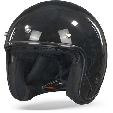 LS2 OF601 Bob Solid Gloss Black Jet Мотошлем Черный