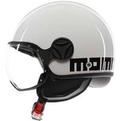 Momo Design FGTR CLASSIC Mono White Black Motorcycle Jet Мотошлем