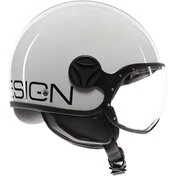 Momo Design FGTR CLASSIC Mono White Black Motorcycle Jet Мотошлем