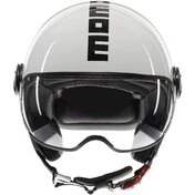 Momo Design FGTR CLASSIC Mono White Black Motorcycle Jet Мотошлем