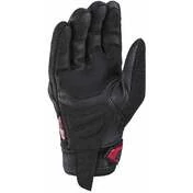 Ixon MIG 2 Black Red Leather and Fabric Motorcycle мотоперчатки