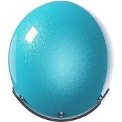 Custom Jet Stormer QUARTZ GLITTER Turquoise Glossy Motorcycle Мотошлем