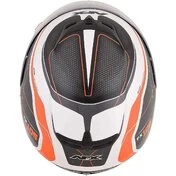 Full HDX AFX FX-105 Motorcycle Мотошлем Thunderchief White Orange