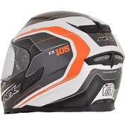 Full HDX AFX FX-105 Motorcycle Мотошлем Thunderchief White Orange
