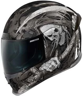 Motorcycle Мотошлем Integral Fiber Icon AIRFRAME PRO Harbinger Black