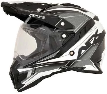 Full HDX AFX FX-41DS Eiger White Silver Мотошлем