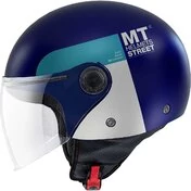 Mt Мотошлемs STREET S 22.06 Inboard C7 Matt Blue Motorcycle Jet Мотошлем