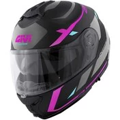 Modular Motorcycle Мотошлем P/J Givi X.21 EVO NUMBER Black Titanium Pink