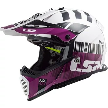 LS2 Gate Xcode Мотошлем Gloss White/Violet