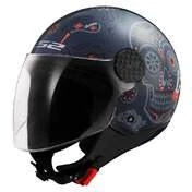 LS2 OF558 Sphere Lux II Maxca Open Face Helmet Cobalt Orange