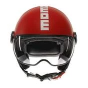 MOMO DESIGN FGTR Classic Open Face Helmet Candy Matt Red / White
