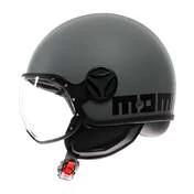 MOMO DESIGN FGTR Classic Open Face Helmet Mono Matt Grey / Black