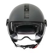 MOMO DESIGN FGTR Classic Open Face Helmet Mono Matt Grey / Black