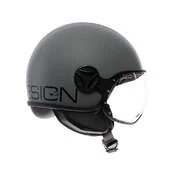 MOMO DESIGN FGTR Classic Open Face Helmet Mono Matt Grey / Black