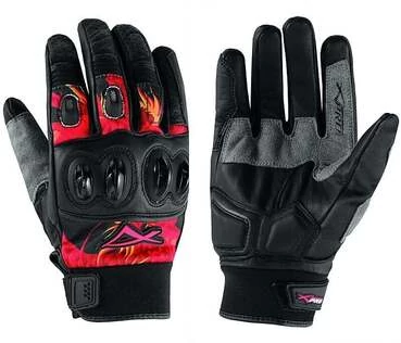 Motorcycle мотоперчатки A-Pro Leather and Fabric Red Fender