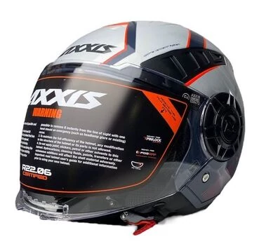 AXXIS OF513B Metro S Techno Gloss Gray мотошлем открытый серый