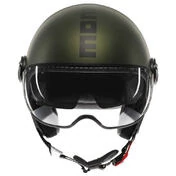 MOMO DESIGN FGTR EVO open face helmet Mono Matt Green / Black