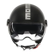 MOMO DESIGN FGTR EVO open face helmet Mono Matt Black / Silver