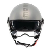 MOMO DESIGN FGTR EVO open face helmet Hip Matt Grey / Cerulean Grey