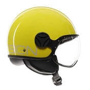 MOMO DESIGN FGTR Classic Open Face Helmet Candy Yellow / White