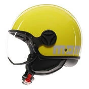 MOMO DESIGN FGTR Classic Open Face Helmet Candy Yellow / White