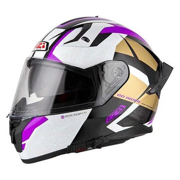 NZI Go Rider Stream Trident full face helmet black / purple