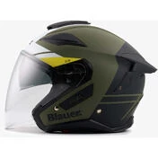 Blauer JJ01 Jet Motorcycle Мотошлем Double Graphic визор Black White Yellow