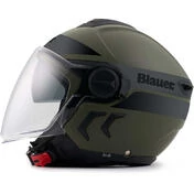 Blauer Jet Motorcycle Мотошлем Double визор DJ-01 Graphic B Green Black Matt