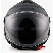 Blauer Jet Motorcycle Мотошлем Double визор DJ-01 Graphic B Matt Black Grey