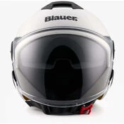 Blauer Double визор Jet Motorcycle Мотошлем DJ-01 Mono White